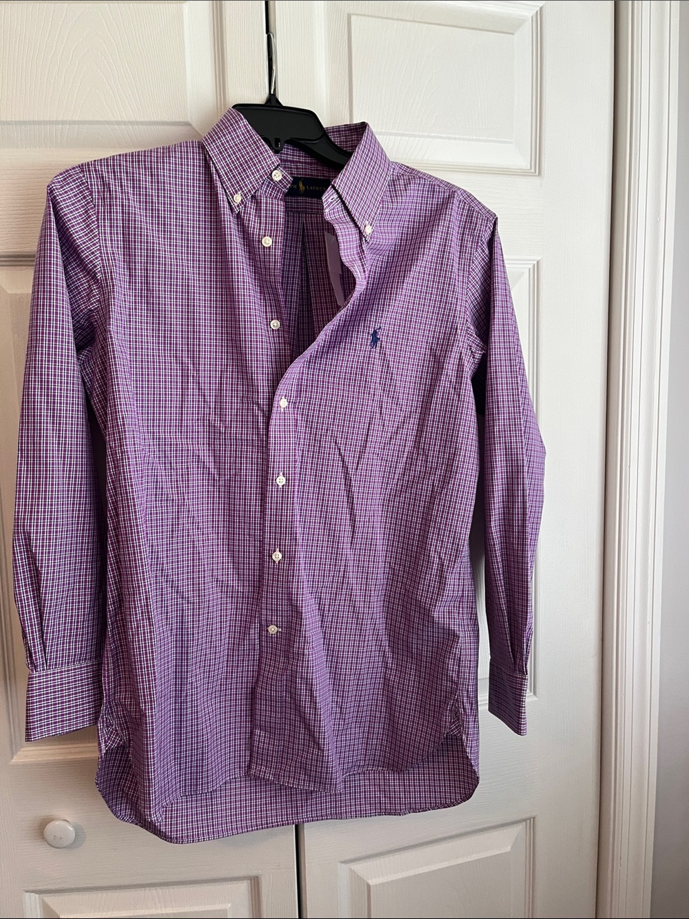 Ralph Lauren Purple Check Button-Down Shirt